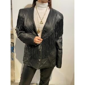 Leather Fringe Jacket